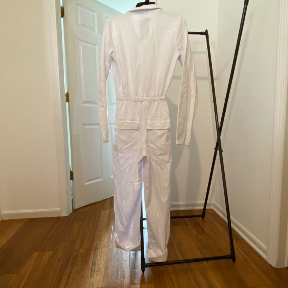 BRAND NEW WHITE MODERN UTILITY JUMPSUIT